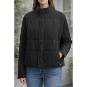 O'Neill Black Puffer Jacket Quilted Design- Size Small